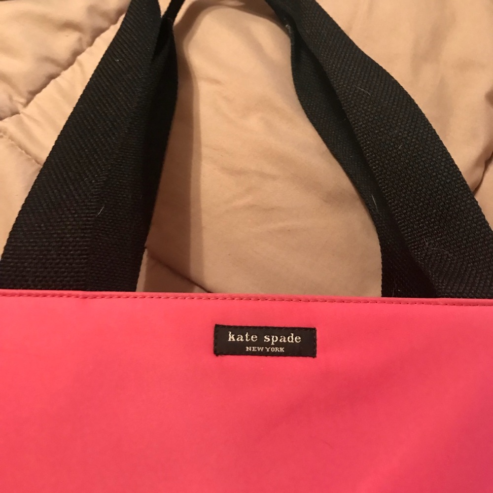 Kate Spade 🎀 Pink and Black Large Nylon Tote - Picture 3 of 8